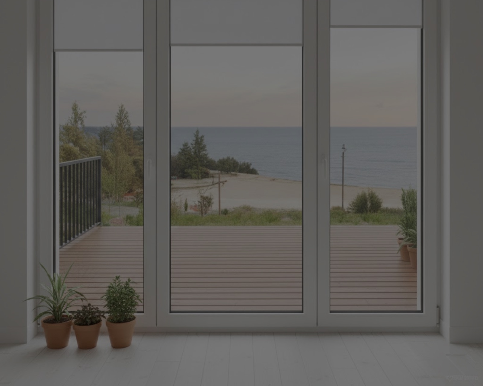 Ampia vetrata scorrevole in PVC MACS Glass